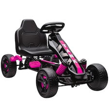 AIYAPLAY Pedal Go Kart with Freewheel System, for Ages 3-6 Years, Pink