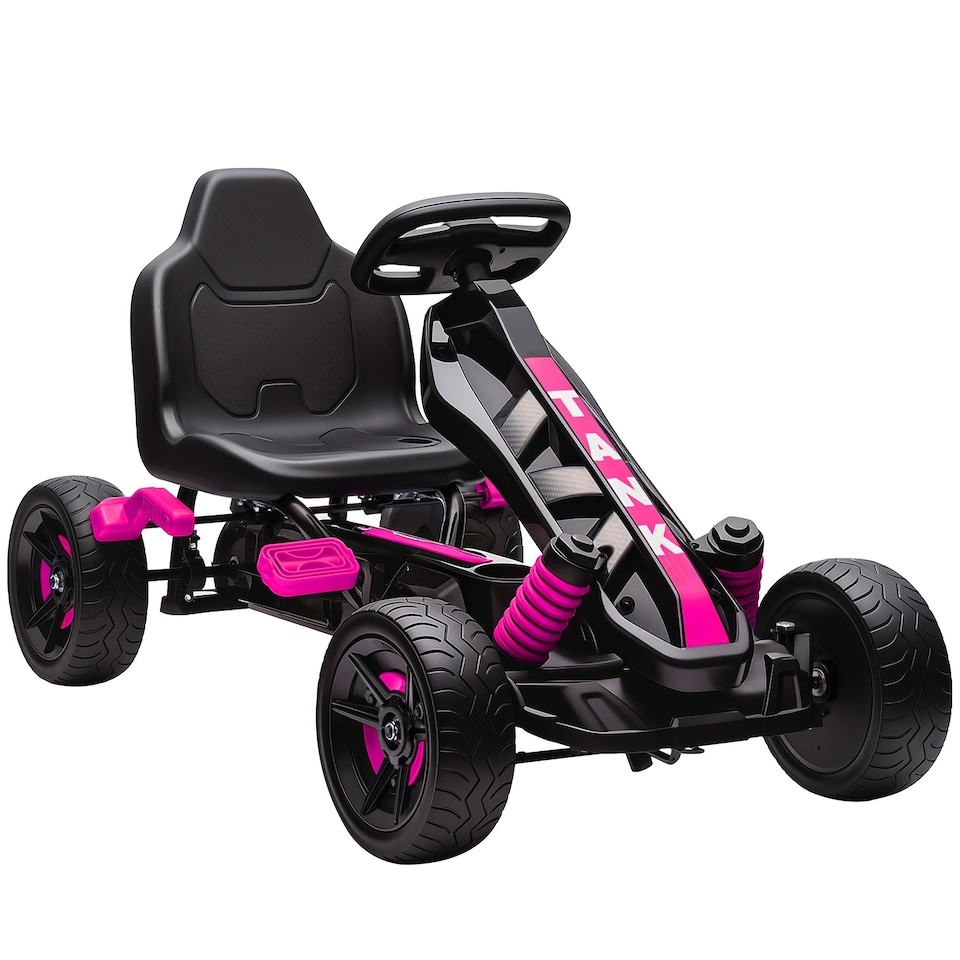 image 1 of AIYAPLAY Pedal Go Kart with Freewheel System, for Ages 3-6 Years, Pink