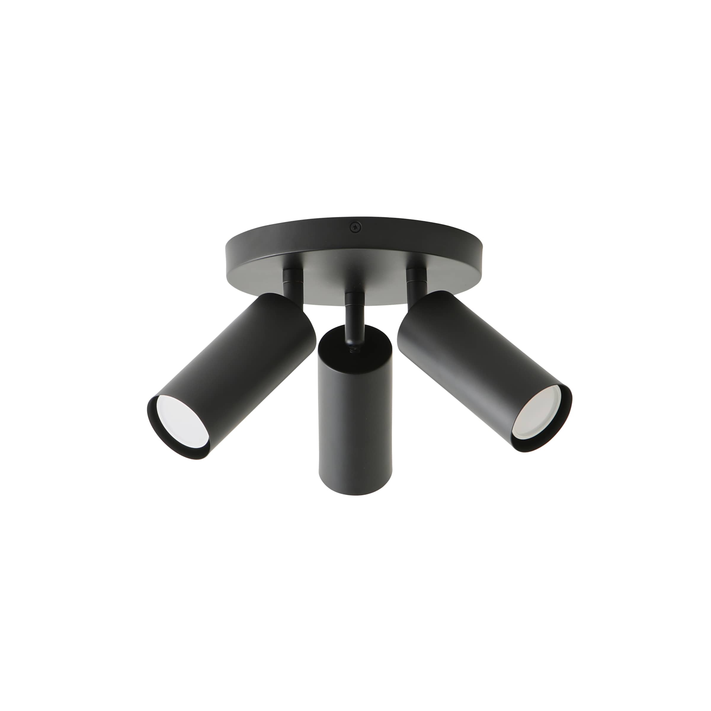 ValueLights Taylor Matte 3 Way Adjustable Tube Spotlight Ceiling Light with Bulbs in Black