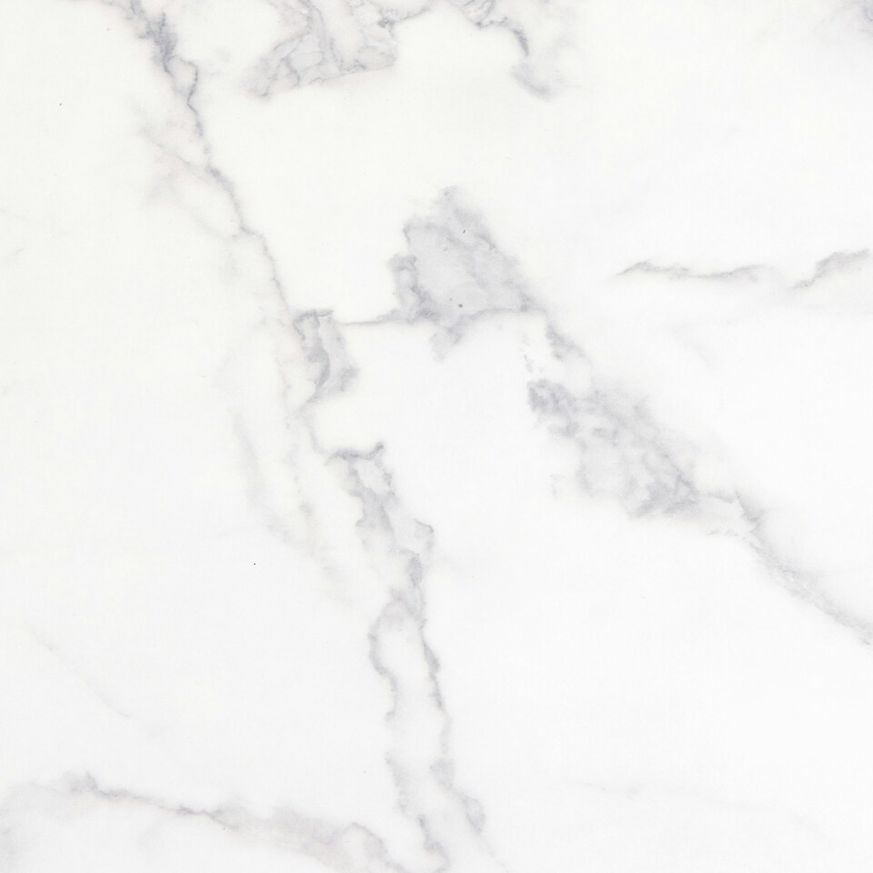 image 1 of Barossa Coffee Table with White Marble Effect Top & Black Base 40cm