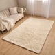 image 1 of OHS Fluffy Anti-Slip Plain Shaggy Floor Mat Rug, 160x230cm - Cream | Cream | 160x230cm