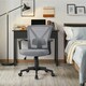 image 3 of Yaheetech Adjustable Computer Chair Study Chair with Mid Back Grey | Dark Grey