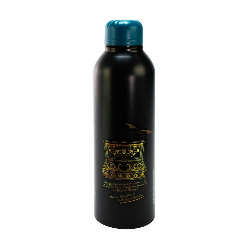 image 1 of Harry Potter Steel 700ml Water Bottle - Black/Gold - One Size