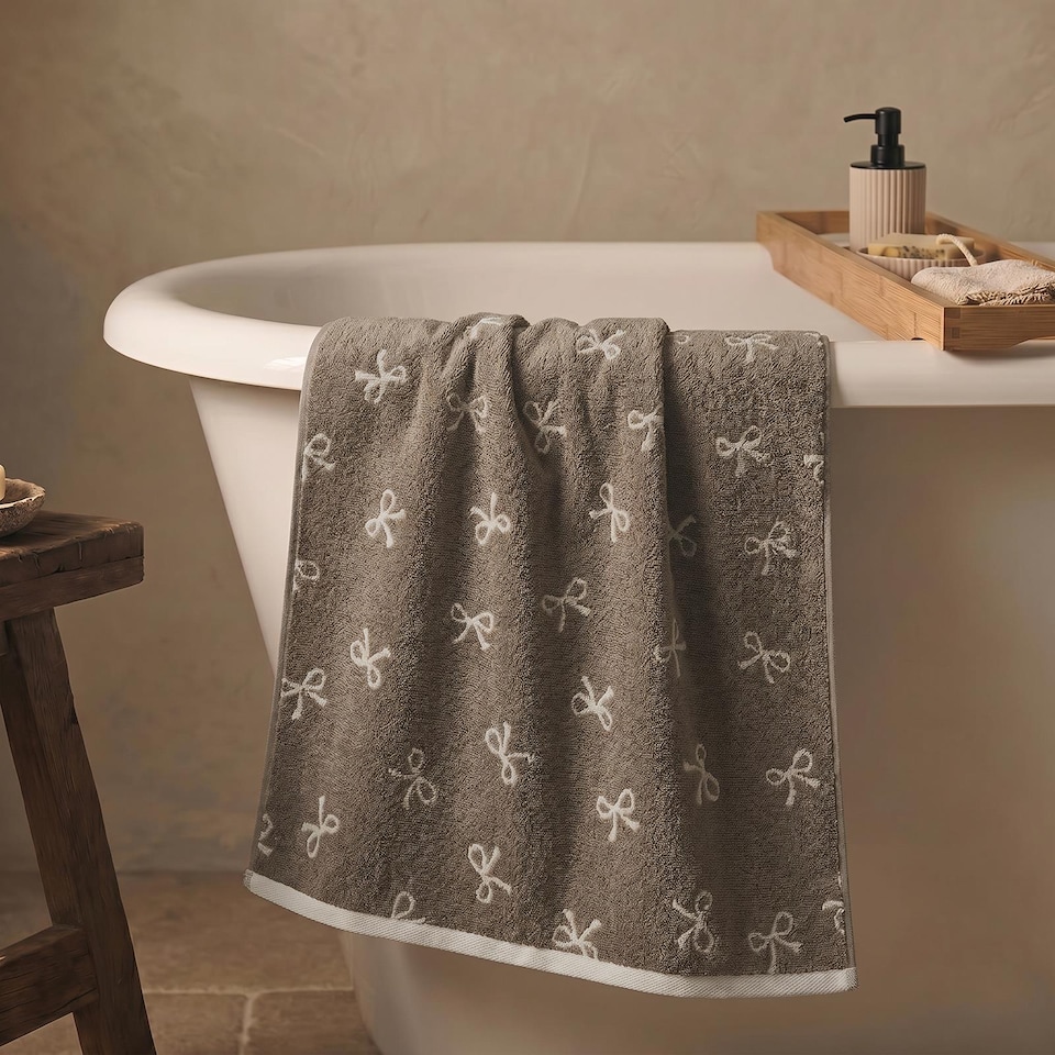 image 1 of OHS Bows 100% Premium Cotton Bath Towel Hotel Quality Soft Absorbent