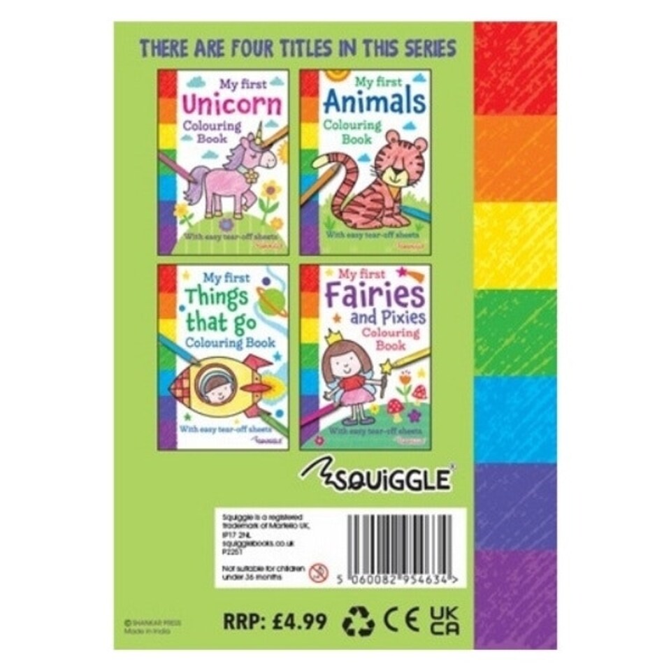 Single 24x17cm My First Unicorn OR Fairies Colouring Book Tesco Groceries