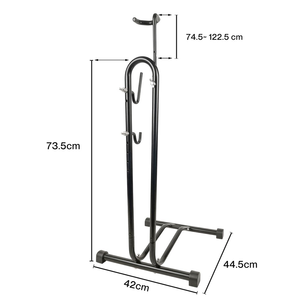 image 1 of MONVELO Bike Rack Floor Stand Bicycle Parking Freestanding Storage Outdoor Black