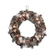 image 9 of 50cm Frosted Hanging Christmas Wreath with Pine Cones & Wooden Stars