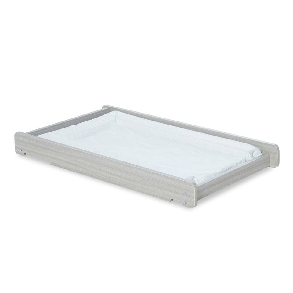 image 1 of Pembrey Cot Top Changer – Stylish Wooden Baby Changing Solution, Universal Fit for Most Cots, Space-Saving Design, Easy to Install & Wipe Clean (Ash Grey)