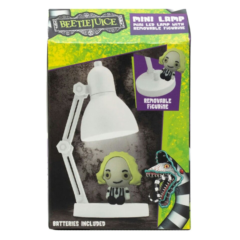 image 1 of Beetlejuice Mini Desk Lamp - White/Black/Green - One Size