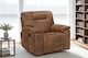 image 2 of Faux Leather Suede Brown Manual Recliner Chair MURCIA