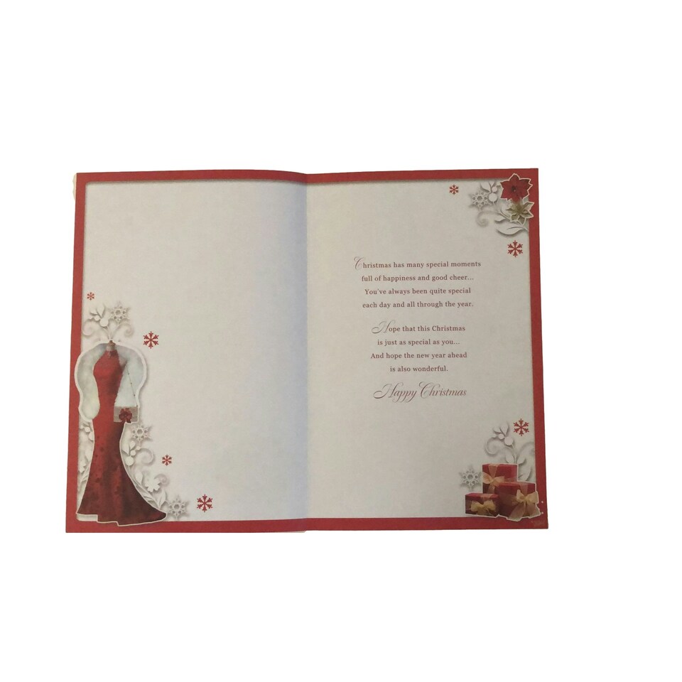 image 1 of For Auntie Pretty Dress Design Christmas Card