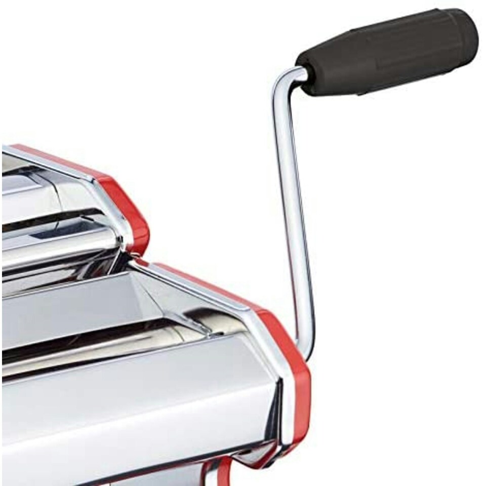 image 1 of KitchenCraft Pasta Maker Red Stainless Steel