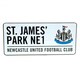 image 1 of Newcastle United FC Official Street Sign - White - One Size