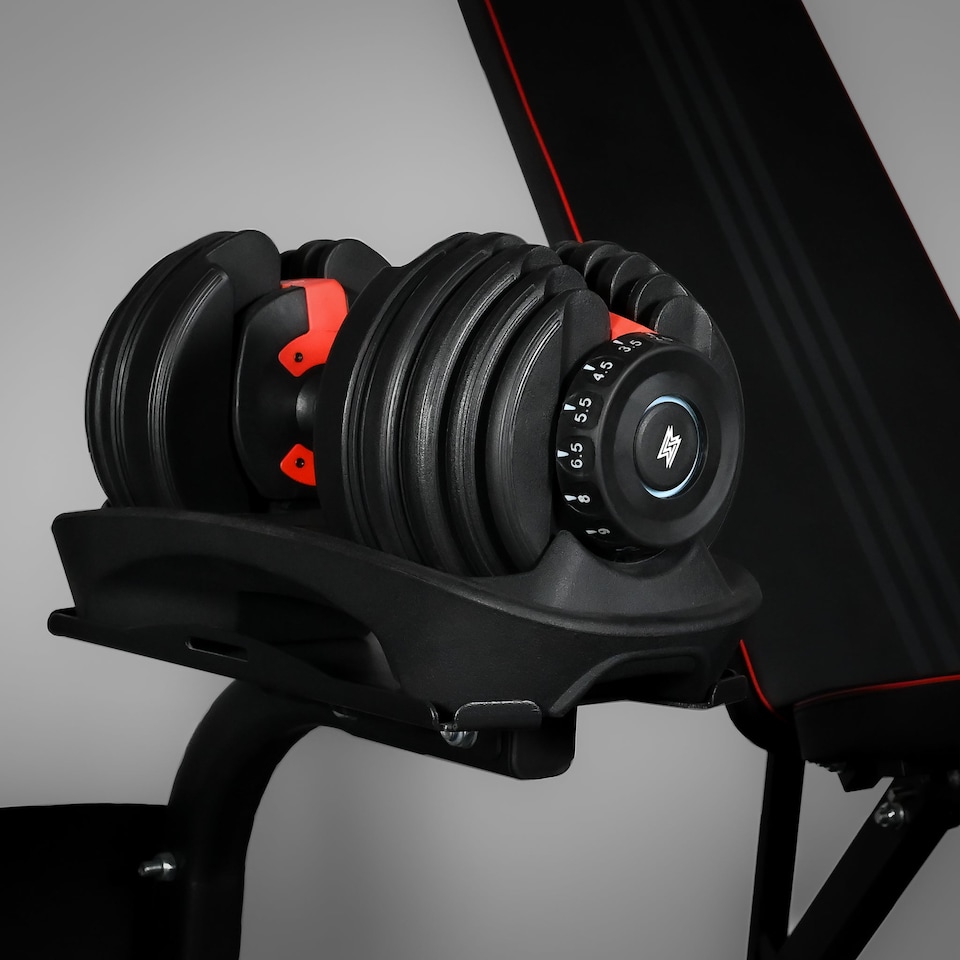 image 1 of GYM SETS 24kg Adjustable Dumbbell- (Pair + No Bench + Adjustable Rack)