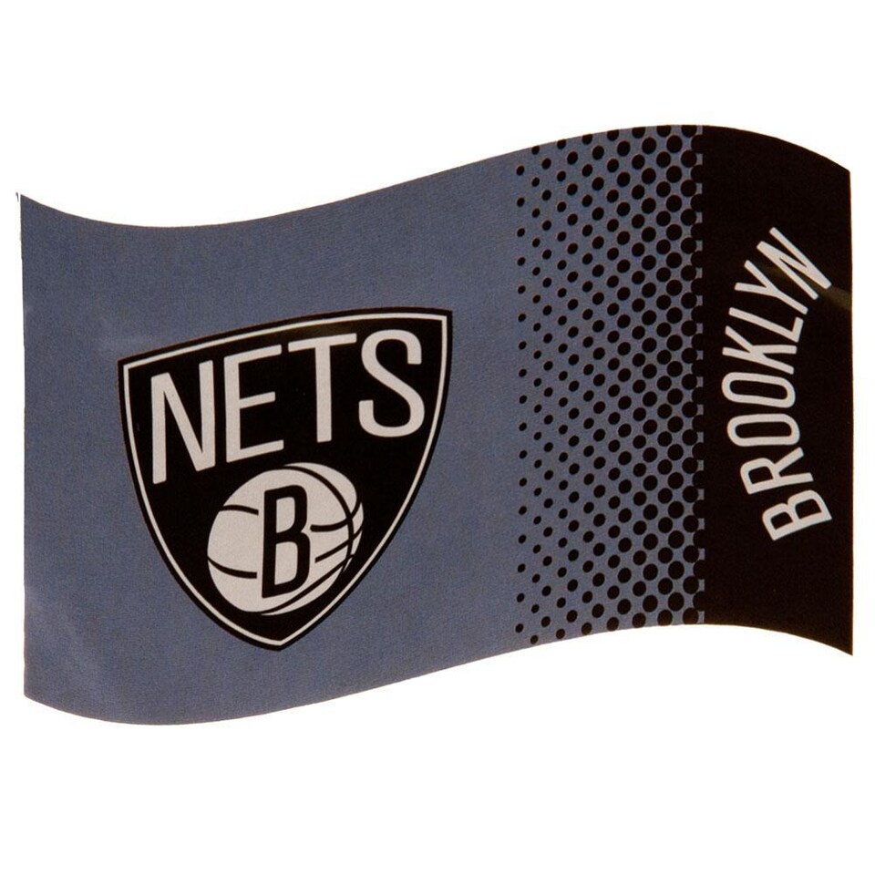 Brooklyn Nets Fade Design Flag | Grey | Grey | 1