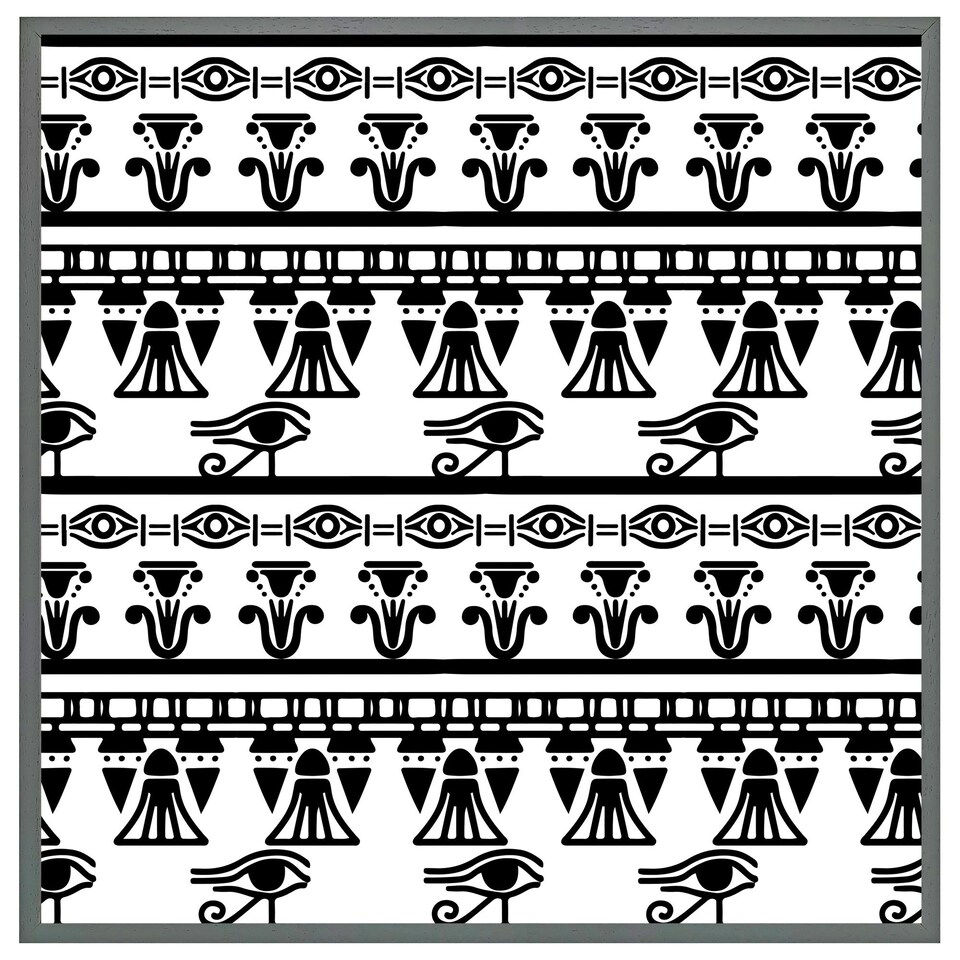 image 1 of Egyptian eye of horus heiroglyphs (Picture Frame) Brown | XS