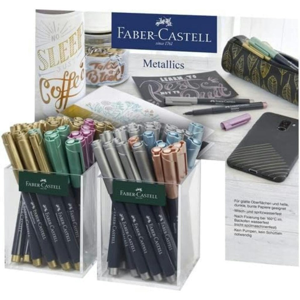 Metallic Marker Display - 60 Pens - Faber-Castell