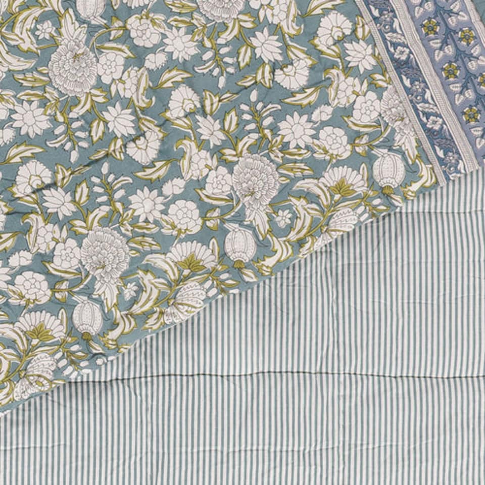 image 1 of Wylder Annabelle Cotton Floral Quilted Bedspread
