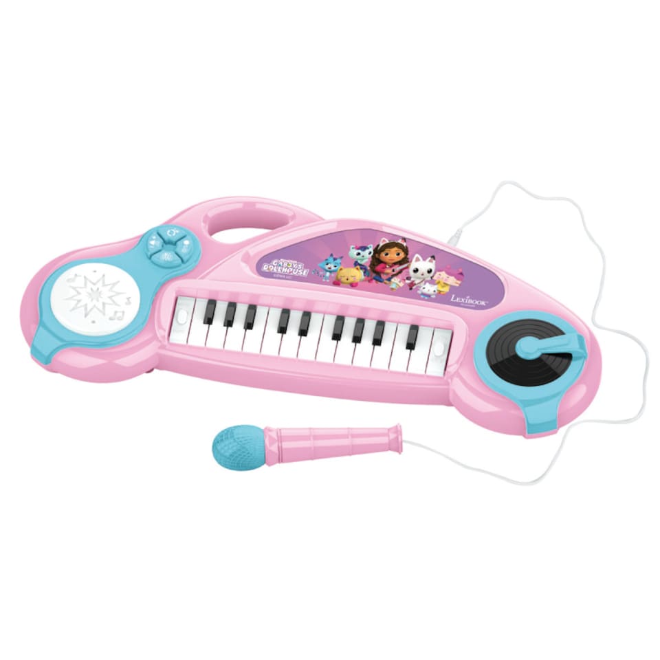 image 1 of Lexibook K704GDH Gabby's Dollhouse Electronic Keyboard with Lights & Microphone