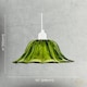 image 7 of Modern Scallop Moulded Glass Pendant Light Shade in Deep Forest Green