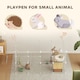 image 4 of PawHut DIY Pet Playpen Metal Wire Fence Indoor Outdoor Rabbit Small Animals Cage 36 Panel Enclosure, White