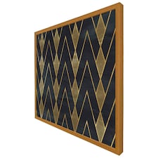 Gold geometreic lines (Picutre Frame) Brown | Oak | XL