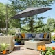 image 2 of Outsunny 3(m) Cantilever Parasol 360 Rotation Roma Umbrella Grey