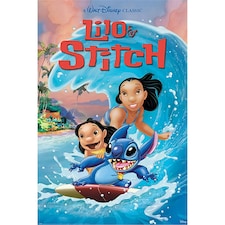 Lilo & Stitch Wave Surf Poster - Blue - 91cm x 61cm
