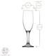 image 3 of LAV Misket Glass Champagne Flutes - 190ml - Coloured Stem - Pack of 12