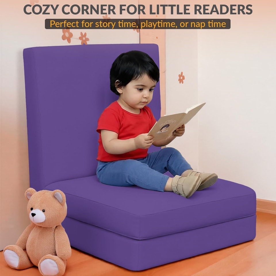 image 1 of Tri Fold Fold Out Z Bed Futon Sofa Chair Mattress