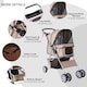 image 5 of PawHut Pet Stroller Carrier Foldable Deluxe Jogger Walk Travel Dog Cat Brown