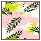 image 4 of Green leaves on brush strokes (Picutre Frame) Brown | Oak | XS