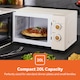 image 4 of GEEPAS 20L Microwave Oven 700W | NordiQ Design Cream