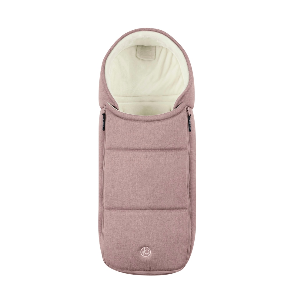 image 1 of Newborn Cocoon 2-in-1 Carrycot & Footmuff, Birth-6 Months, Universal Fit, Faux Fur Lining, Shower-resistant, Removable Head Support (Dusky Pink)