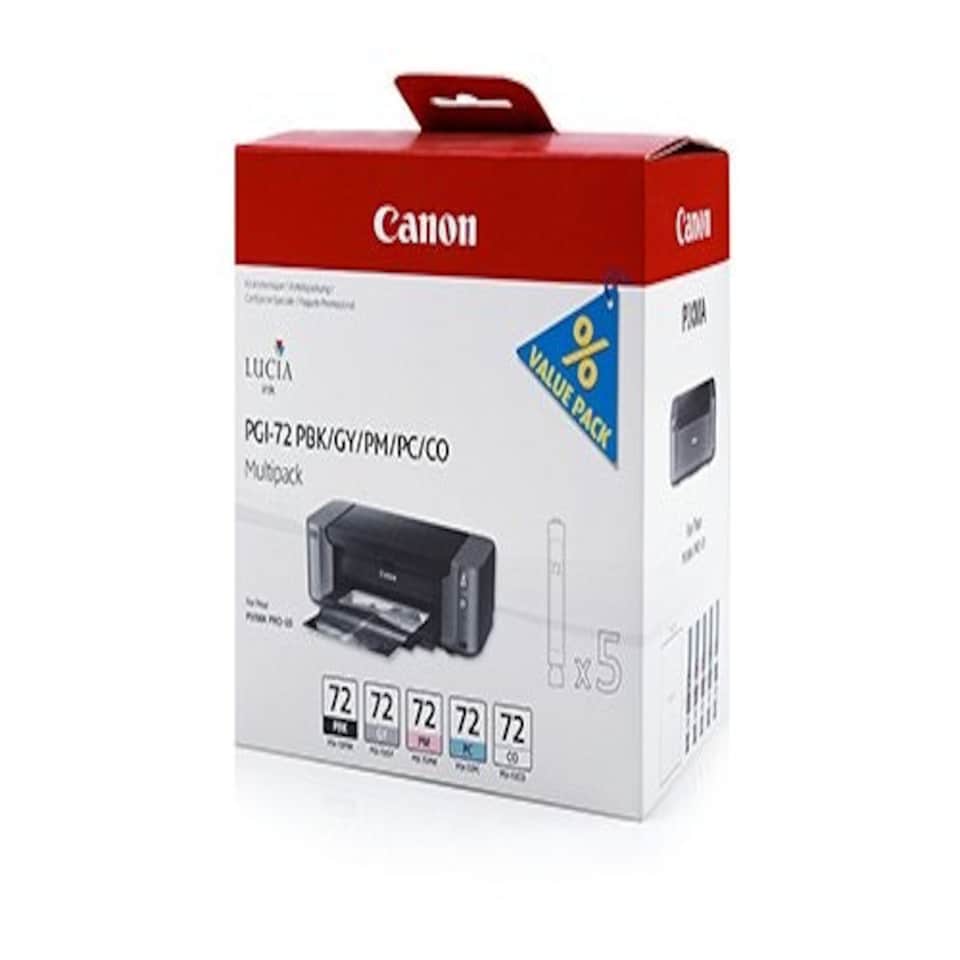 Canon PGI-72 Photo Black Grey Photo Magenta Photo Cyan Chroma Ink Cartridge Combo Pack - 6403B007