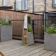 image 1 of The Obelisk - New Gold Metal Edged Mirrored Garden Ornament 47" X 10" X 10" (120CM X 25CM X 25CM) Gold