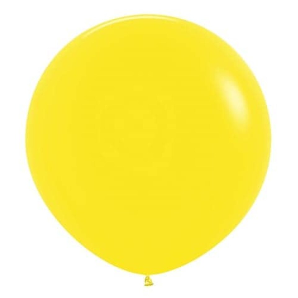 image 1 of Fashion Solid Sunshine Yellow Round Jumbo Latex Balloons 91cm / 36 in - Pack of 10 | Yellow