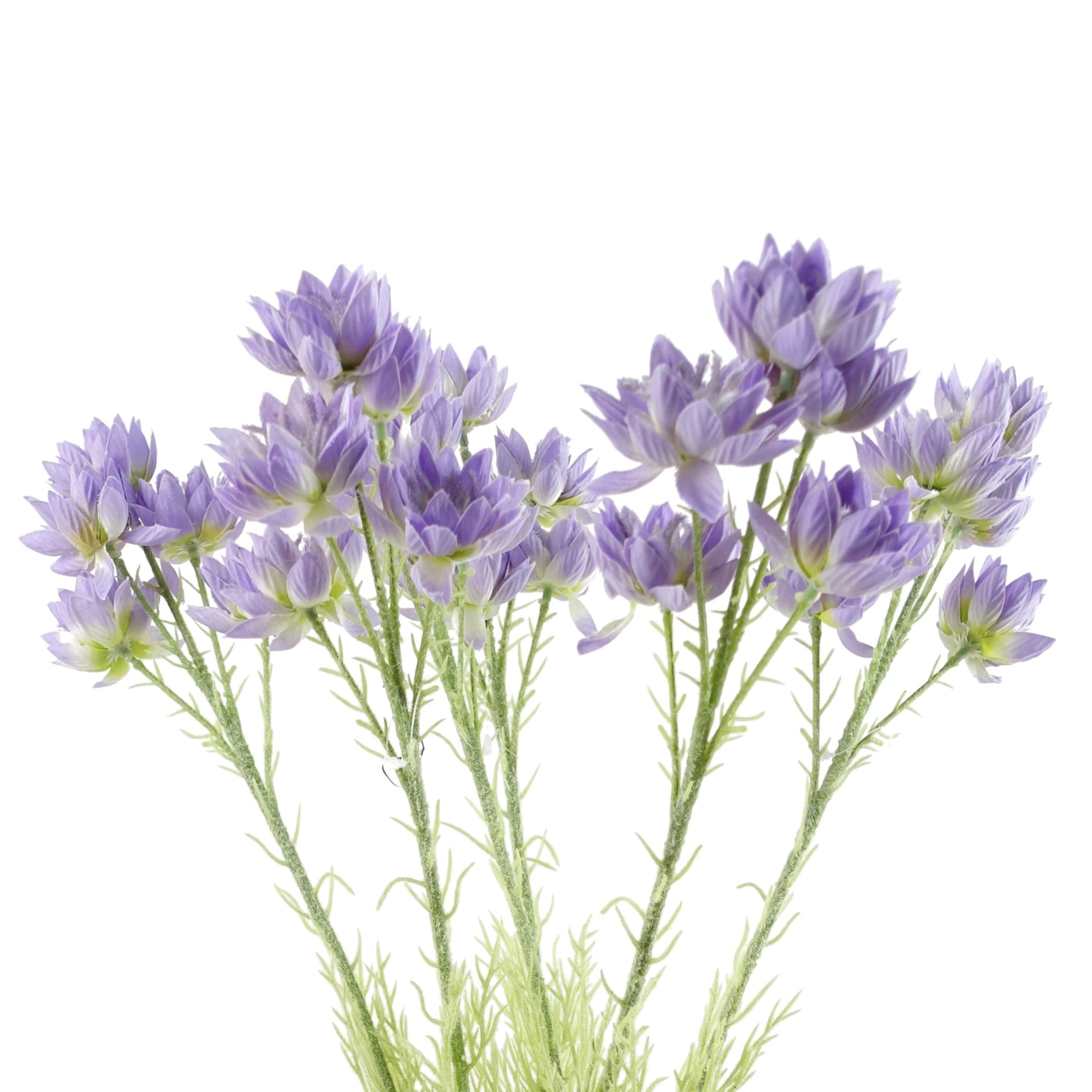 Pegdev Pack of 6 60cm Artificial Purple Starflower Stems with Silk Flowers