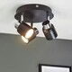 image 3 of ValueLights Benton Black IP44 Round Bathroom Ceiling Light Black