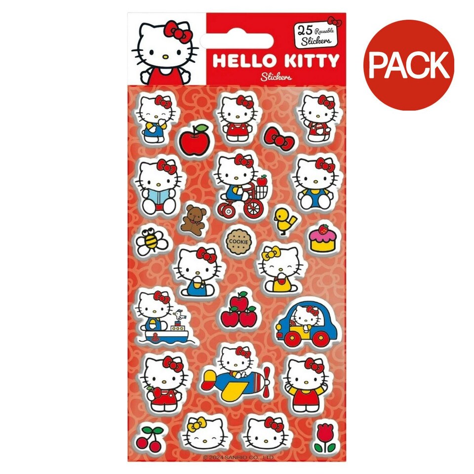 Hello Kitty Puffy Sticker Sheet (Pack of 25) - Multicoloured - One Size
