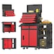 image 1 of HOMCOM Modular Tool Chest, Tool Trolley with Side Rack, Pegboard for Garage