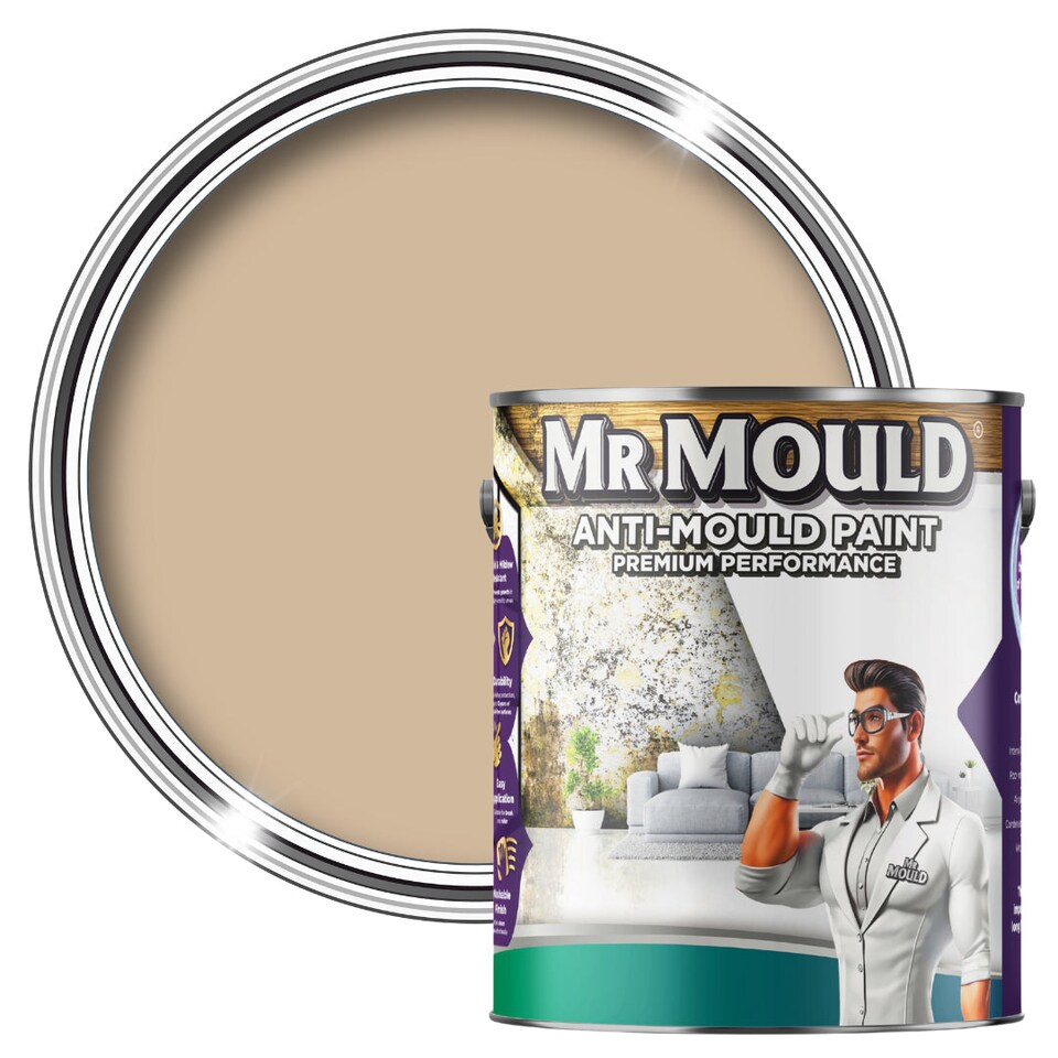 image 1 of MR MOULD - Anti-Mould Paint - Premium Colour & Protection for Interior Walls & Ceilings - Beige - 1L