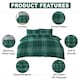 image 4 of VELVETIO Finn Check Complete Duvet Cover Set with Fitted Sheet Soft Polycotton Bedding Sets Green | King