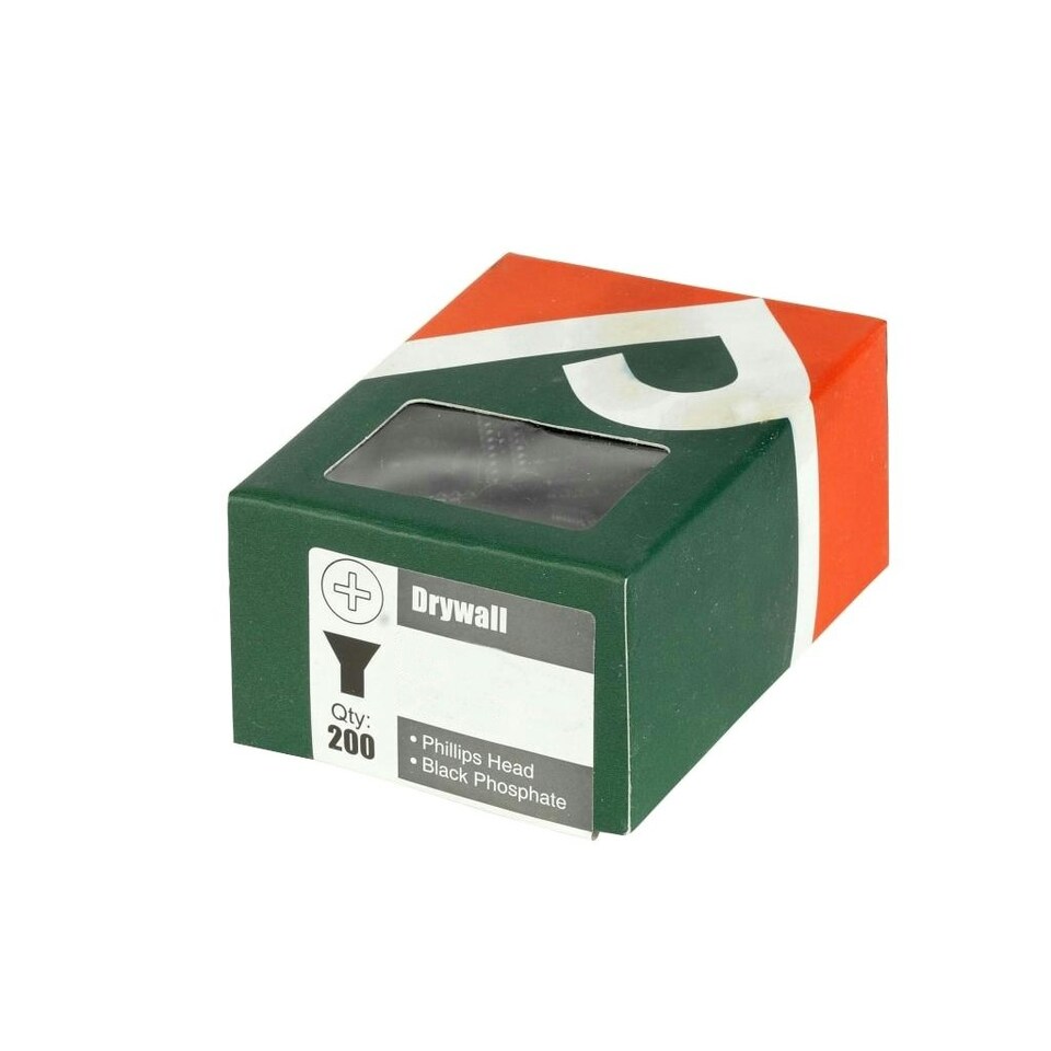 image 1 of Picardy Phosphate Drywall Screws (Pack Of 200) - Black - 0.35 x 4.5cm