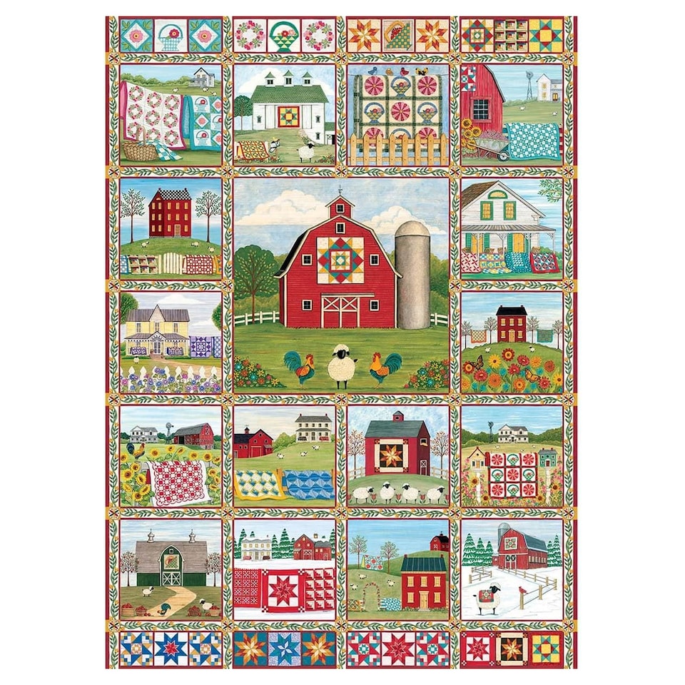 image 1 of Cheatwell Cobble Hill Quilt Country 1000 Piece Puzzle