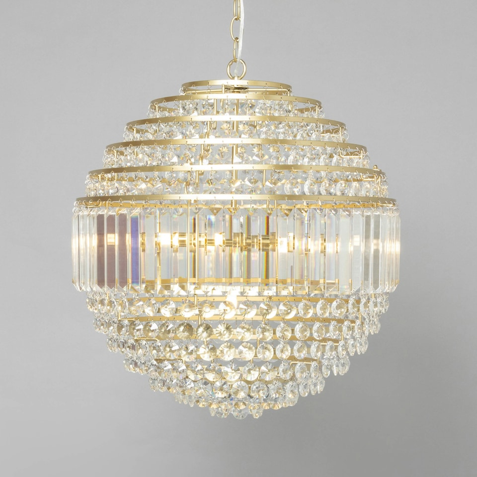 image 1 of BHS Paladina Large Ball Ceiling Pendant | Gold | Brass | 1