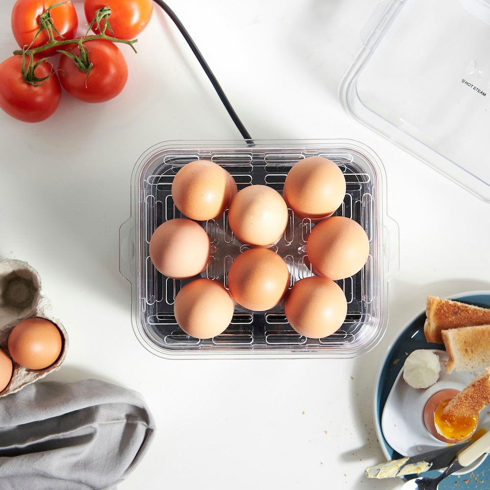 image 1 of VonShef 3 in 1 Egg Boiler, Poacher and Omelette Maker 500W