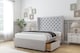 image 4 of Sloomy Dior Silver Plush Divan Bed Base No Drawers With 54 Inch Wingback Headboard | Silver | Silver | Small Single | 1