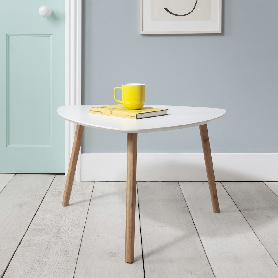 image 1 of Malme Extra Large Side Table in Classic White and Natural Pine White