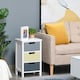image 2 of HOMCOM 3 Drawer Colourful Storage Cabinet Tower Dresser Chest Organiser Home